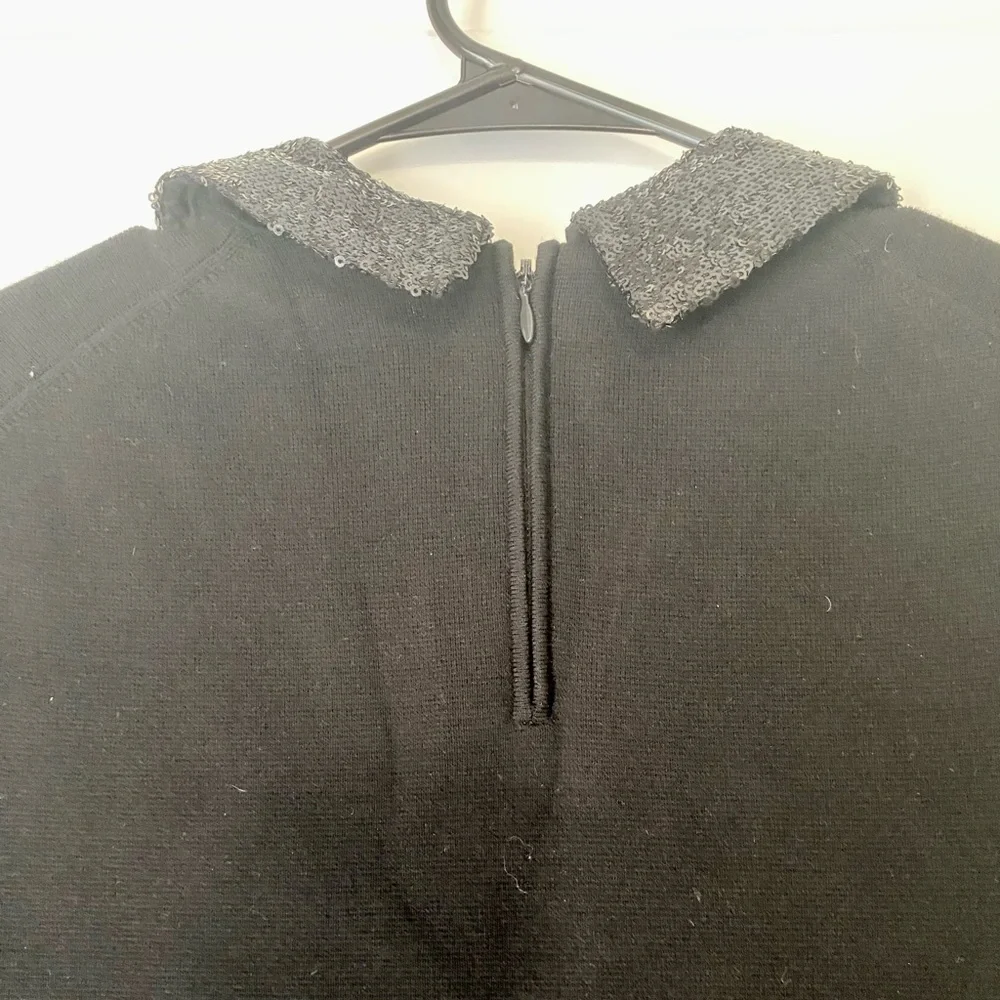 Black Dress with Sequin Collar - Picture 4 of 4